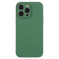 For iPhone 12 Pro Pure Color Liquid Silicone Fine Pore Phone Case(Clover Green)