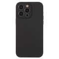 For iPhone 12 Pro Pure Color Liquid Silicone Fine Pore Phone Case(Black)