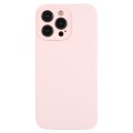 For iPhone 12 Pro Pure Color Liquid Silicone Fine Pore Phone Case(Grey Pink)