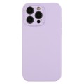 For iPhone 12 Pro Pure Color Liquid Silicone Fine Pore Phone Case(Lilac Purple)