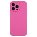 For iPhone 12 Pro Pure Color Liquid Silicone Fine Pore Phone Case(Pitaya)