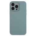For iPhone 12 Pro Pure Color Liquid Silicone Fine Pore Phone Case(Pine Needle Green)