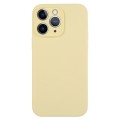 For iPhone 11 Pro Max Pure Color Liquid Silicone Fine Pore Phone Case(Creamy Yellow)