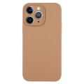 For iPhone 11 Pro Max Pure Color Liquid Silicone Fine Pore Phone Case(Light Brown)
