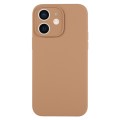 For iPhone 11 Pure Color Liquid Silicone Fine Pore Phone Case(Light Brown)