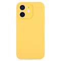 For iPhone 11 Pure Color Liquid Silicone Fine Pore Phone Case(Yellow)