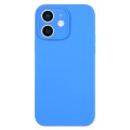 For iPhone 11 Pure Color Liquid Silicone Fine Pore Phone Case(Lake Blue)