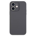 For iPhone 11 Pure Color Liquid Silicone Fine Pore Phone Case(Charcoal Black)