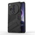 For OPPO Find X7 5G Punk Armor 2 in 1 PC + TPU Phone Case with Holder(Black)