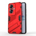 For OPPO Reno11 F 5G Global Punk Armor 2 in 1 PC + TPU Phone Case with Holder(Red)