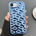 For iPhone SE 2022 / SE 2020 / 8 / 7 Cloud Texture Electroplated TPU Phone Case(Blue)