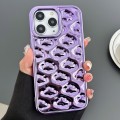 For iPhone 11 Pro Cloud Texture Electroplated TPU Phone Case(Purple)