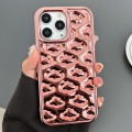 For iPhone 11 Pro Max Cloud Texture Electroplated TPU Phone Case(Rose Gold)