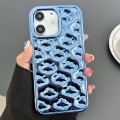 For iPhone 12 Cloud Texture Electroplated TPU Phone Case(Blue)