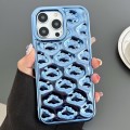 For iPhone 12 Pro Max Cloud Texture Electroplated TPU Phone Case(Blue)