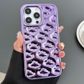 For iPhone 13 Pro Max Cloud Texture Electroplated TPU Phone Case(Purple)