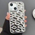 For iPhone 14 Cloud Texture Electroplated TPU Phone Case(Silver)