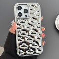 For iPhone 15 Pro Cloud Texture Electroplated TPU Phone Case(Silver)