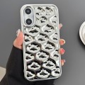 For iPhone XS Max Cloud Texture Electroplated TPU Phone Case(Silver)