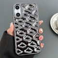 For iPhone XS Max Cloud Texture Electroplated TPU Phone Case(Black)