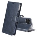 For iPhone 15 Pro Max GOOSPERY BLUE MOON Crazy Horse Texture Leather Phone Case(Dark Blue)