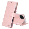 For iPhone 15 Plus GOOSPERY BLUE MOON Crazy Horse Texture Leather Phone Case(Rose Gold)