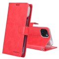 For iPhone 15 GOOSPERY BLUE MOON Crazy Horse Texture Leather Phone Case(Red)