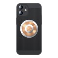 For iPhone 12 Honeycomb Hole Copper Cooling Phone Case with Lens Film(Black)