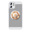 For iPhone 11 Honeycomb Hole Copper Cooling Phone Case with Lens Film(Silver)