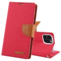 For iPhone 15 Pro Max GOOSPERY CANVAS DIARY Fabric Texture Flip Leather Phone Case(Red)