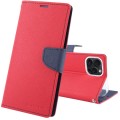For iPhone 15 Pro Max GOOSPERY FANCY DIARY Cross Texture Leather Phone Case(Red)
