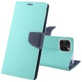 For iPhone 15 Pro Max GOOSPERY FANCY DIARY Cross Texture Leather Phone Case(Mint Green)
