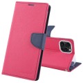 For iPhone 15 Pro GOOSPERY FANCY DIARY Cross Texture Leather Phone Case(Rose Red)