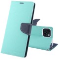 For iPhone 15 GOOSPERY FANCY DIARY Cross Texture Leather Phone Case(Mint Green)