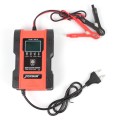 FOXSUR 12V-24V Car Motorcycle Repair Battery Charger AGM Charger Color:Red(EU Plug)