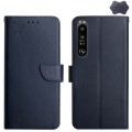 For Sony Xperia 1 VI Genuine Leather Fingerprint-proof Horizontal Flip Phone Case(Blue)