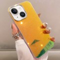 For iPhone 15 Mirror Glitter IMD Phone Case(Yellow)
