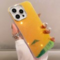 For iPhone 13 Pro Max Mirror Glitter IMD Phone Case(Yellow)