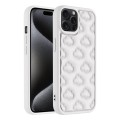 For iPhone 15 Pro Max 3D Cloud Pattern TPU Phone Case(White)