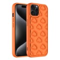 For iPhone 15 Pro Max 3D Cloud Pattern TPU Phone Case(Orange)