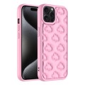 For iPhone 15 Pro Max 3D Cloud Pattern TPU Phone Case(Pink)