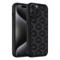 For iPhone 15 Pro Max 3D Cloud Pattern TPU Phone Case(Black)