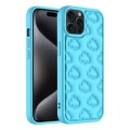 For iPhone 15 Pro Max 3D Cloud Pattern TPU Phone Case(Blue)