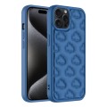 For iPhone 15 Pro Max 3D Cloud Pattern TPU Phone Case(Dark Blue)