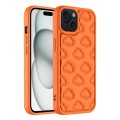 For iPhone 15 Plus 3D Cloud Pattern TPU Phone Case(Orange)