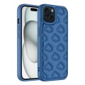 For iPhone 15 Plus 3D Cloud Pattern TPU Phone Case(Dark Blue)