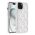 For iPhone 15 3D Cloud Pattern TPU Phone Case(White)