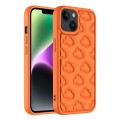 For iPhone 14 3D Cloud Pattern TPU Phone Case(Orange)