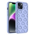 For iPhone 14 3D Cloud Pattern TPU Phone Case(Purple)