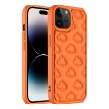 For iPhone 14 Pro Max 3D Cloud Pattern TPU Phone Case(Orange)